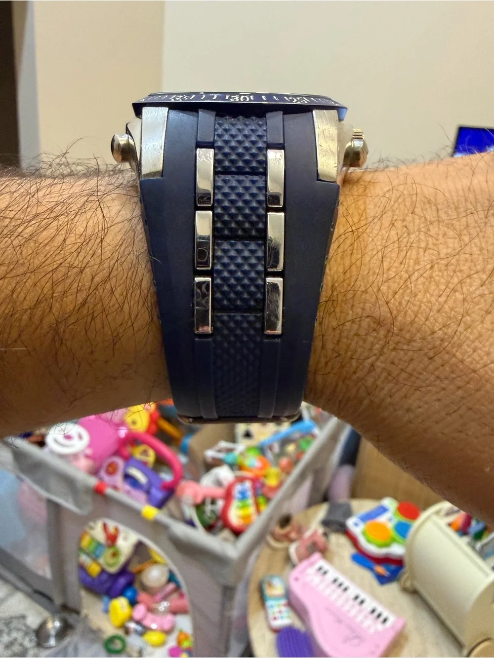 US Polo Assn Sport US9061 Mens Ana-Digi Blue Silicone